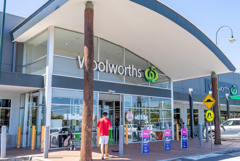 The Woolworths supermarket in Melbourne’s Eltham is up for sale. Picture: realcommercial.com.au/for-sale
