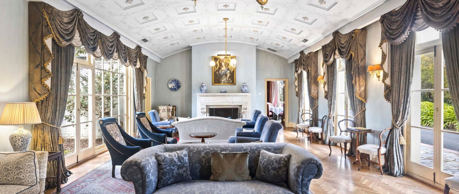 Chateau Yering boasts opulent interiors designed to reflect its grand history.
Picture: realcommercial.com.au/for-sale
