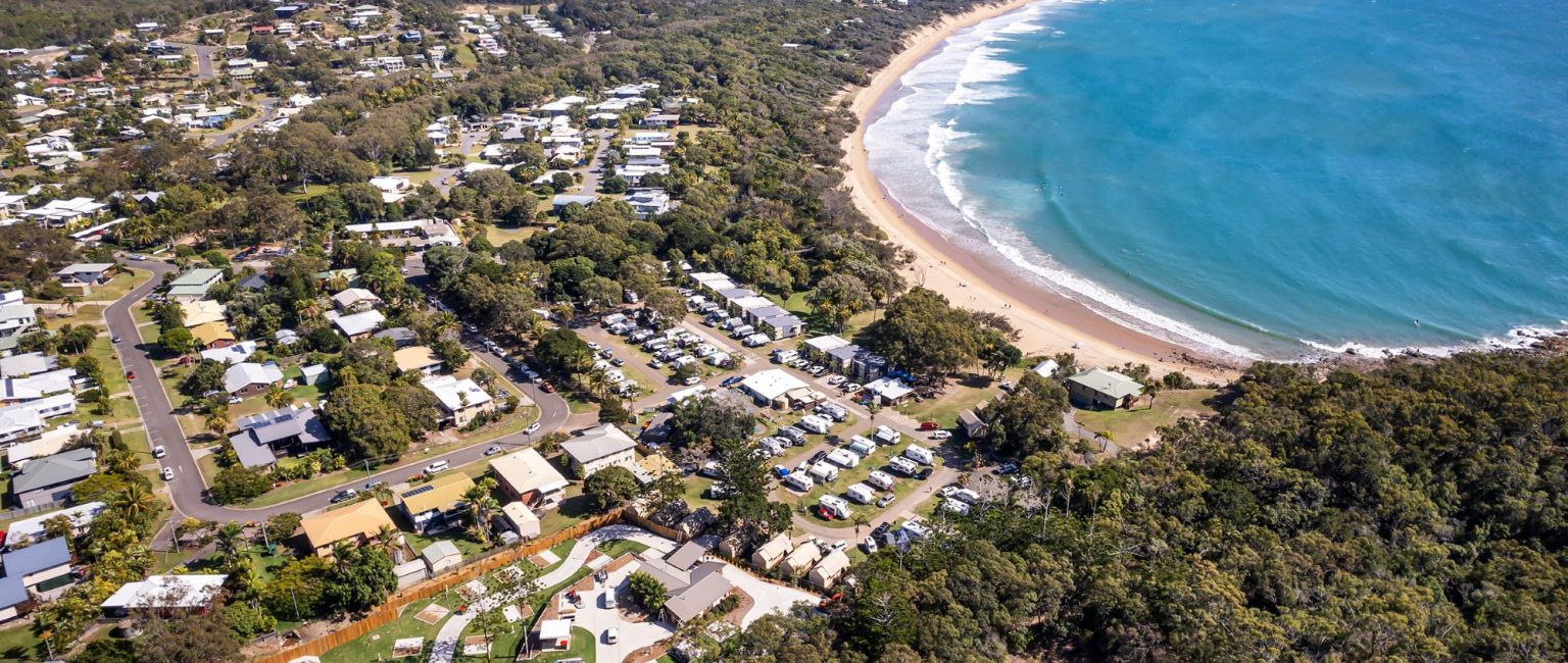 The beachfront caravan park in Queensland sold for $27.5 million. Picture: Supplied by CBRE
