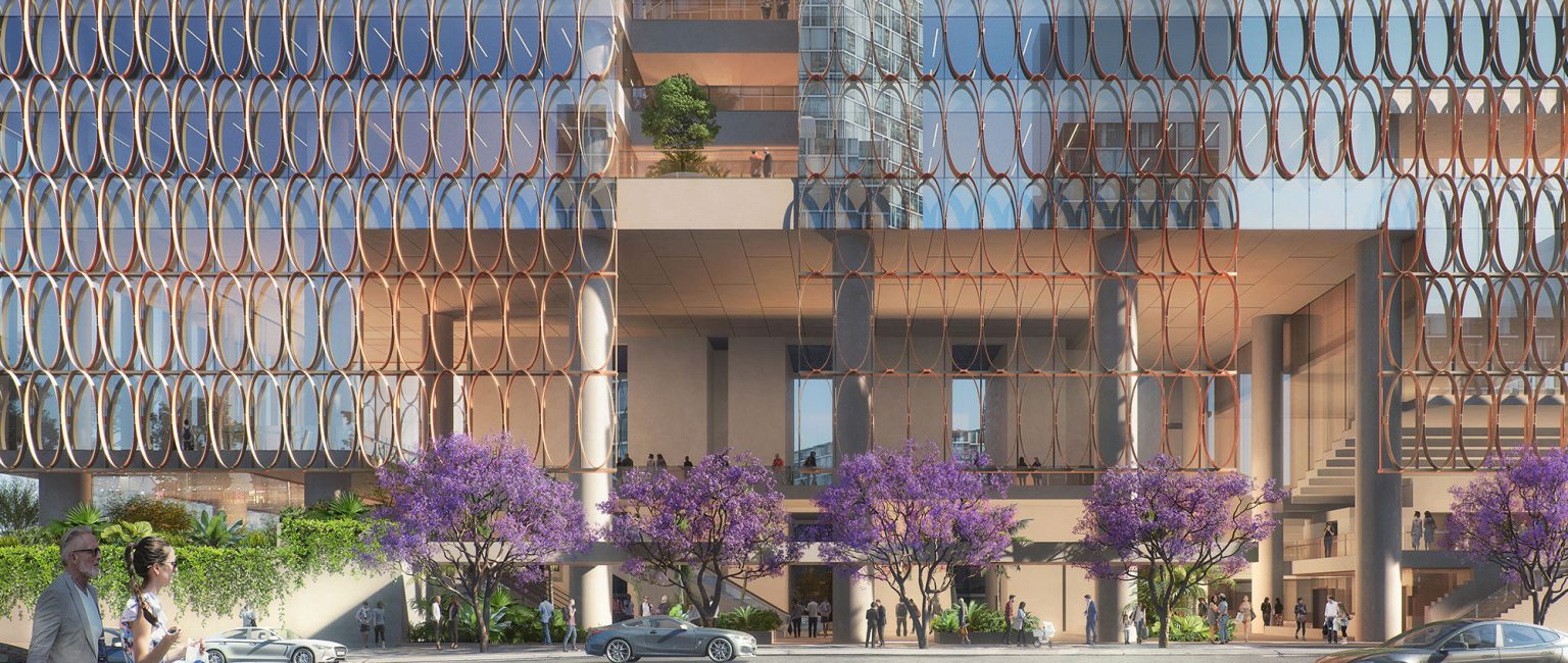 An artist’s impression of the exterior of Cbus Property’s $660m office tower being built at 205 North Quay, Brisbane. Picture: Supplied by Cbus Property
