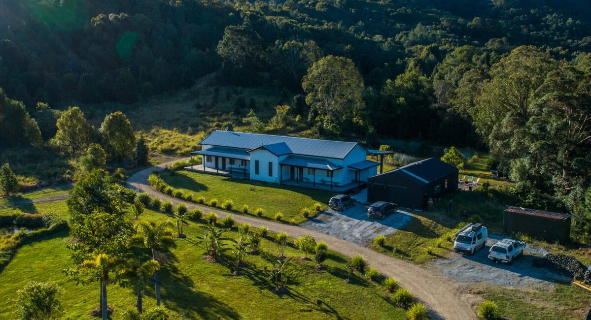 The Hinterland Retreat has 15 rooms across four buildings plus three utility buildings.
Picture: realcommercial.com.au/for-sale
