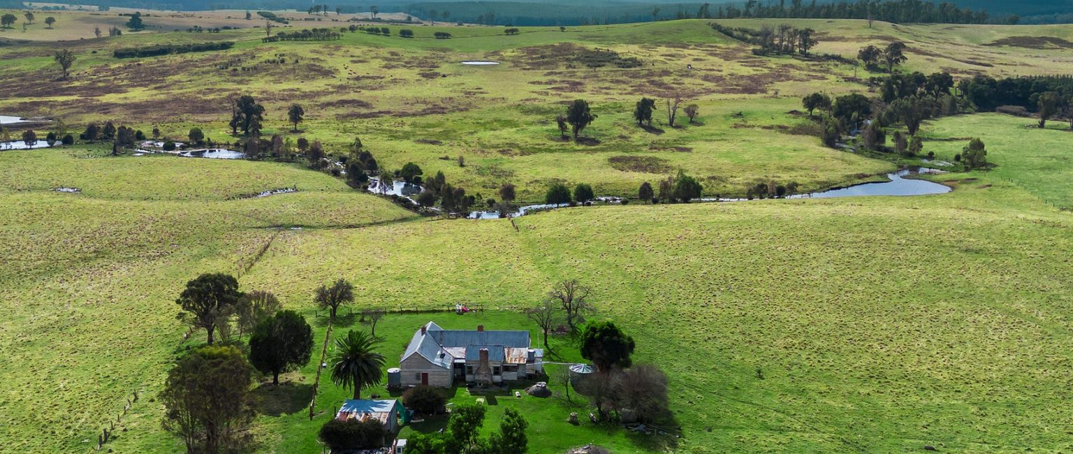 The historic homestead and shearing shed ‘Glenorie’ remain on the property but are in need of renovation. Picture: realcommercial.com.au/for-sale
