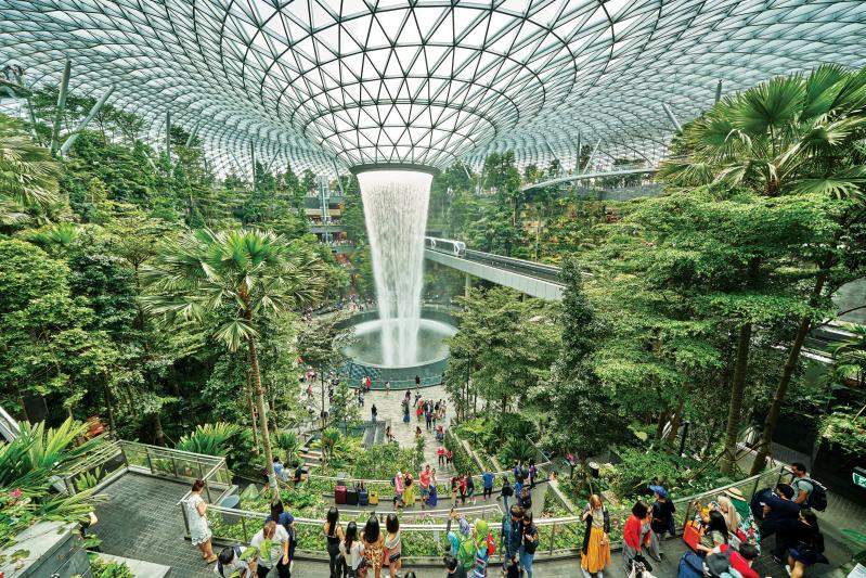 Singapore’s airport Changi pioneered the luxury transit experience. Picture: Getty
