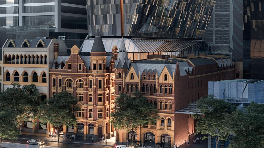 Supplied Editorial An artists impression of the Salter Brothers plan for the Intercontinental Hotel in Collins St, Melbourne