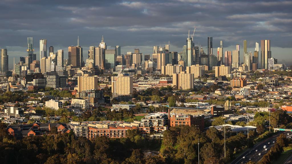 Melbourne City CBD aerial images