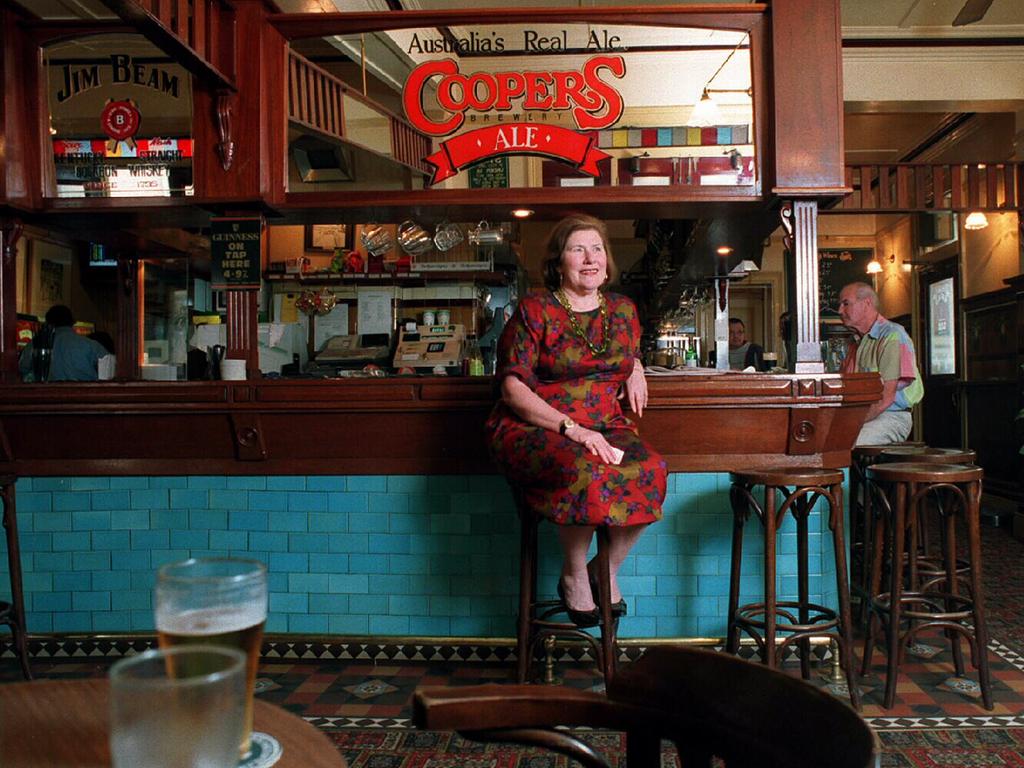 Publican Margaret Hargreaves at bar of Shakespeare Hotel, Surry Hills, hotel to be sold. General New South Wales (NSW) / Hotels