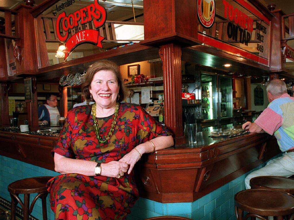 Publican Margaret Hargreaves at bar of Shakespeare Hotel, Surry Hills, hotel to be sold. General New South Wales (NSW) / Hotels