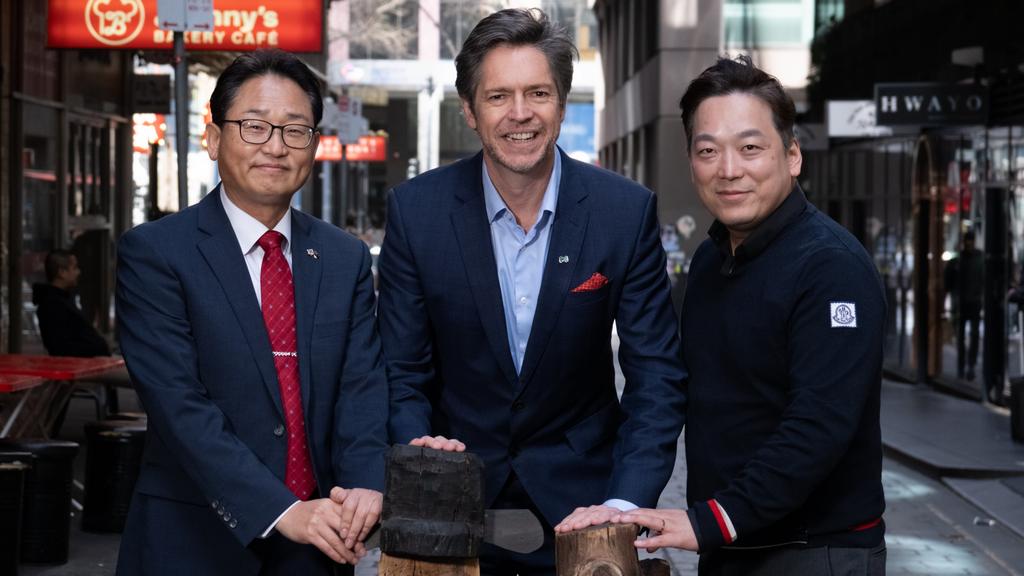 Supplied Editorial =?UTF-8?Q?The_launch_of_Koreatown_in_Melbourne=2E_Miracle_Ventur?=
	=?UTF-8?Q?es_Group_CEO_Hong_Kim=2C_Lord_Mayor_Nick_Reece=2C_Consulate=2DGene?=
	=?UTF-8?Q?ral_Korea_Changhoon_Yi=E2=80=8B?=