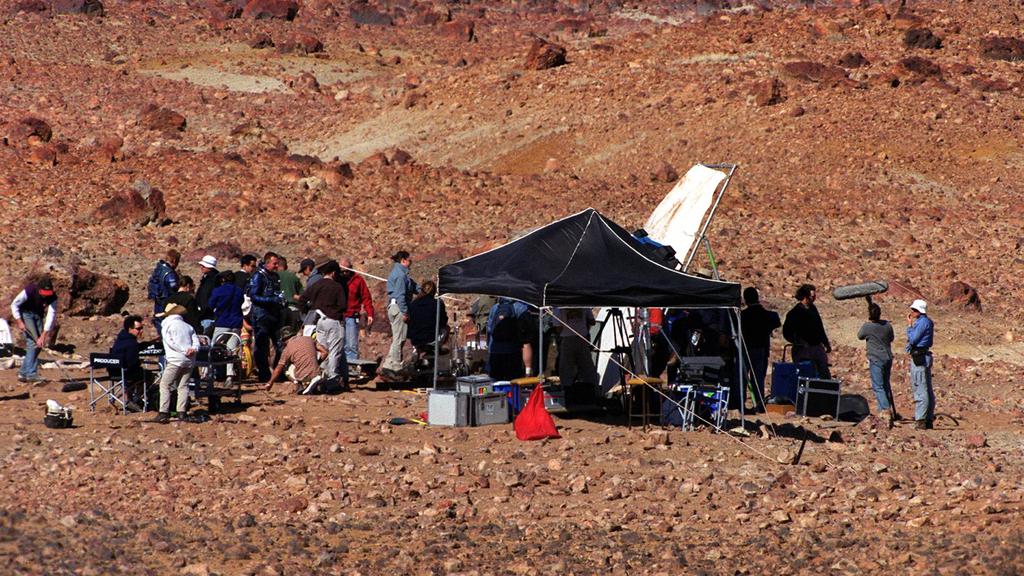 Actor Val Kilmer on set of film 