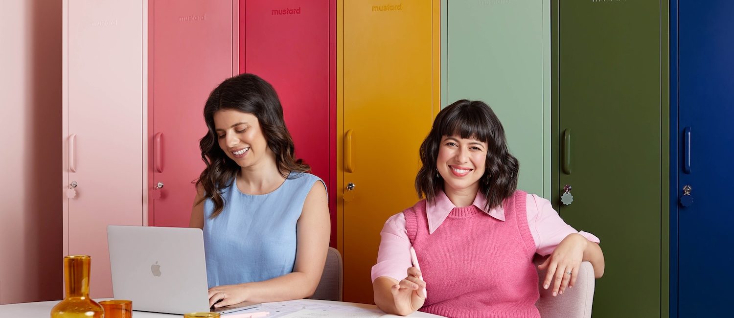 Sisters Jess and Becca Stern founded Mustard Made, a furniture start-up with offices in Australia and the UK that’s expanding to the US and Europe. Picture: Supplied
