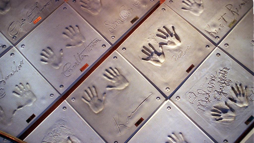 Wall of Stars, handprints on stairway at Planet Hollywood, Sydney. New South Wales (NSW) / Restaurant / Interior